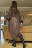 Donegal Cotton Jersey Sac Dress Chocolate /14 =